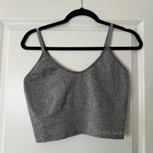 Laura Ashley Charcoal Gray Sports Bra